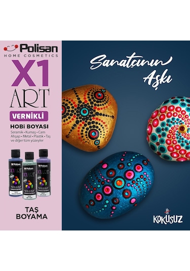 Polisan X1Art Vernikli Hobi Boyası 120Ml - 0027 Eflatun