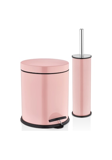 Rulopak 3 Lt Pedallı Çöp Kovası 2 Li Set Pembe Diğer