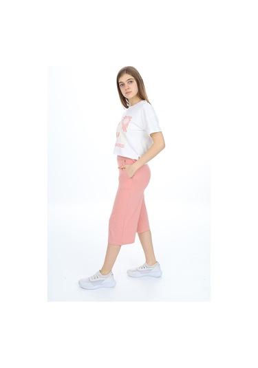 Toontoy Kız Çocuk Flw Paradıse Yazı Baskılı Kaprili Takım Koyu Pudra