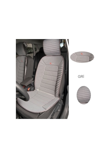 Bmw 1 Serisi 116d Ed Uyumlu Koltuk Minderi Ön 2'li Set Bumerang Gri