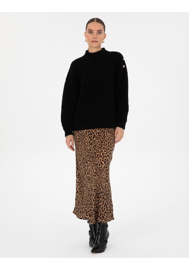 Pierre Cardin Kadın Siyah Kazak /triko 50316342-vr046 Siyah