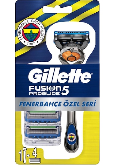 Gillette Fusion 5 Proglide Tıraş Makinesi + 4'lü Yedek Başlık Fenerbahçe Özel Seri