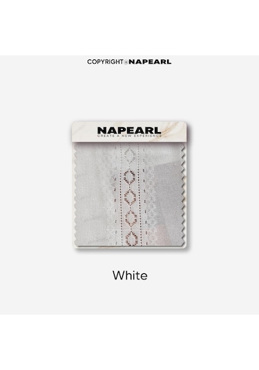 1 Adet Napearl Beyaz Tül İçi Boş Oyma Tasarım Pencere Teli Perdesi Zarif Sırf Oturma Odası Perdesi Ev Dekor İçin