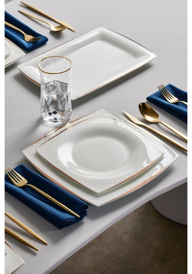 Karaca  Fine Pearl Agate 58 Parça 12 Kişilik Yemek Takımı Gold