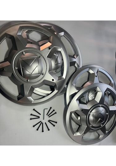 Karsan J10 Gri Renk Jant Kapağı Takımı 4 Adet Vida Ve Anahtarlı