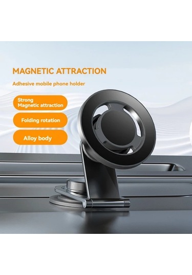 Dashanshop Manyetik Araç Telefon Tutucu At-25a 360 Dönebilir Tutkal Tabanlı Navigasyon Tutacağı