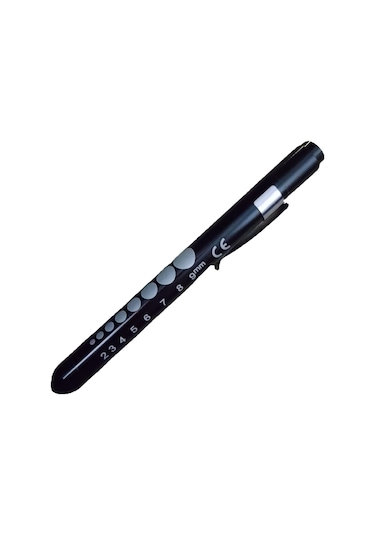 Lemestar Tıp Kalem Lambası Led Beyaz Işık Alüminyum Gövde Stomatoloji Muayene Evde Kullanım Göz Pupil Kontrol Siyah Tasarım Gümüş