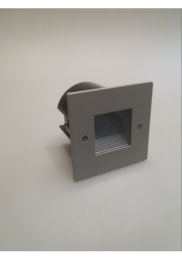 Asimetrik 1W Led Duvar Gömme Armatür Gri