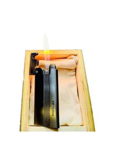 Çelik Depolu Promise Slim Pirinç Çakmak Füme Bronz