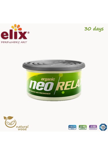 Elix Neo Relax Metal Kutuda Ahşap Granüllere Emdirilmiş Özel Aromalı Koku - Greyfurt