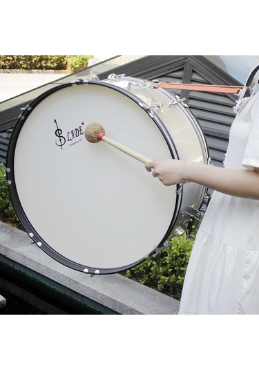 Youmex Kahverengi Pamuklu Bas Davul Çubuğu - Ahşap Saplı, Dayanıklı Ve Anti Kayma Tasarımı İle Akustik Performans Artırıcı Vurmalı Enstrüman Aleti Kahve