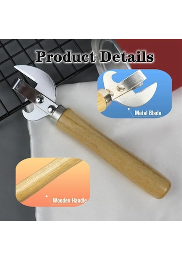 Liangmei Konserve Açacağı, Çok Fonksiyonlu Şişe Açacağı, Ahşap