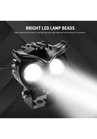 Monyee Alüminyum 30-45w 12-85v Ip65 Su Geçirmez Çift Led Far Beyaz-yellow Motosiklet Atv Suv İçin Bir Çift Siyah Konoid Mermi Şekli