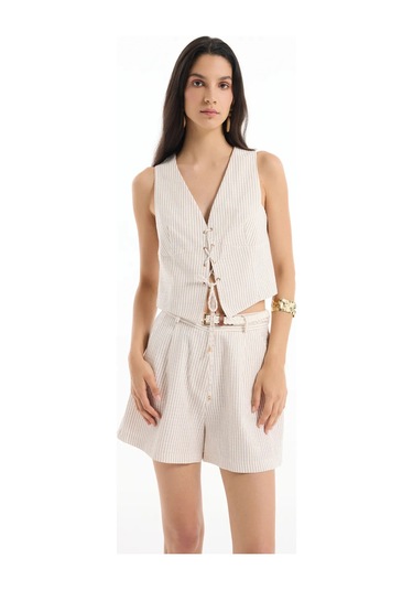 Quzu Yylk00402 Yelek Kahverengi Kahverengi