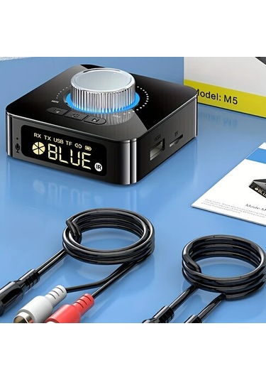 Honeybeeshop Siyah Ses Kablosuz Adaptor Verici Ve Alici Usb 35 Mm Auxtan Rcaya Rx Tx Modlari Uyumlu Kulakliklar