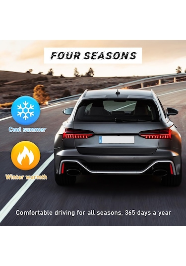 Yifomall 38cm Siyah Deri Araba Direksiyon Kılıfı - Konforlu, Kaymazsız, Havalandırmalı, Evrensel Araç İç Dekorasyon Aksesuarı Siyah