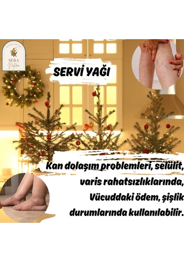 %100 Saf Servi Uçucu Yağı 10 Ml - Doğal Aromaterapi Ve Masaj Yağı Cypress Oil 10 ML