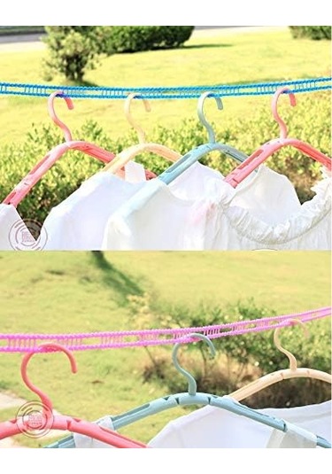 Genişletilebilir Dış Mekan Çamaşır İpi 5m Naylon Geri Çekilebilir Kaymaz B Diğer