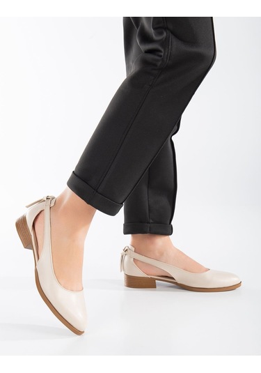 Volpen Cilt Kısa Topuk Ayakkabı Mint Yeşil Bej