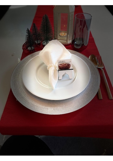 Hurmalık 6'lı Beyaz Ahşap Özel Kutulu Hurma Tabağı