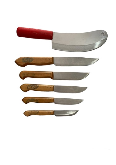 Mobilreyon 6'lı Mutfak Bıçağı Ve Kokoreç Satırı Seti,5 Adet Bıçak