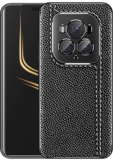 Prolysus Honor Magic6 Pro Kılıf Deri Desenli En Kaliteli Silikon Kılıf