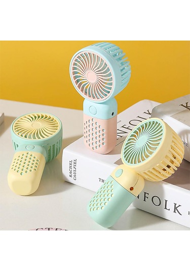 Mini El Tipi Vantilatör. 6.3x4.4x12.8cm Sarı