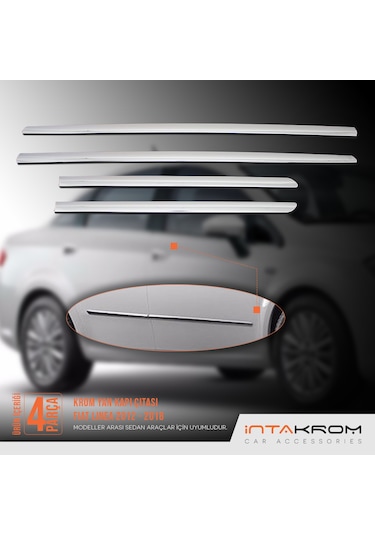 intakrom Fiat Linea Krom Yan Kapı Çıtası 4 Parça 2012 ve Üzeri