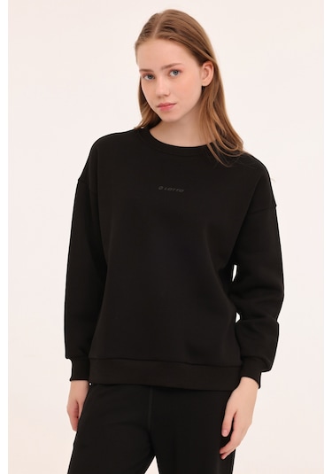 Lotto W-delfın C Neck Sweat 4pr Siyah Kadın Sweatshirt Siyah