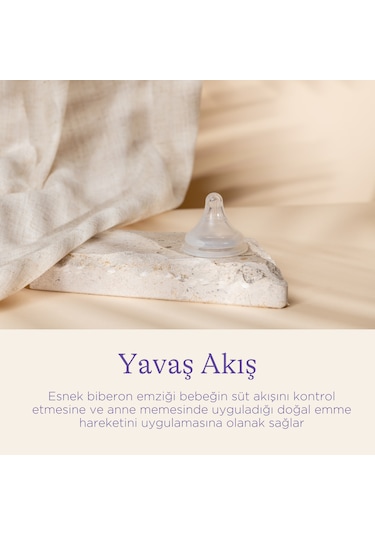 Lansinoh Natural Wave Biberon Emziği Yavaş Akışlı 2'Li