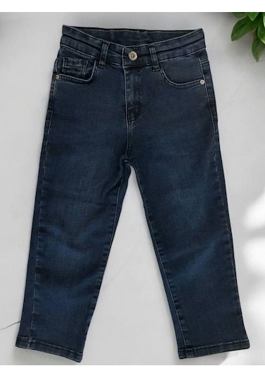 Çikoby Erkek Çocuk Esnek Kot Pantolon-14956 Lacivert