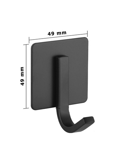 Ardini Kendinden Yapışkanlı Askılık Mat Siyah 03 Pakette 5 Adet Çok Renkli