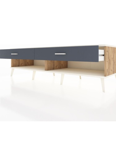 Kronos Tv Ünitesi 2 Çekmeceli 176x59x51 Çam-aytaşı/antrasit Aytası/antrasıt