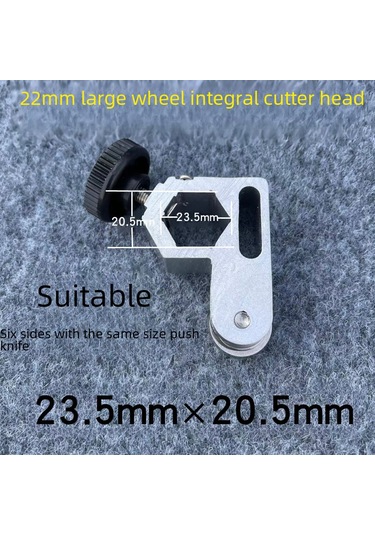 Geeroyoo Jm-l1022 Seramik Tahta Kesici, 22mm Büyük Tekerlekli T-tipi Push Knife, 3-12mm Kalınlık Aralığı, Tam Bütünleşik Testere Ucu + 2 Titanyum Kaplı Tekerlek