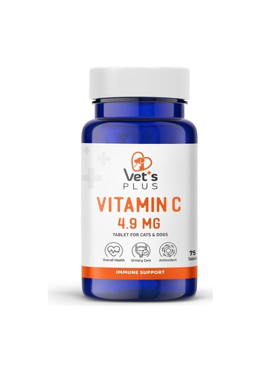 Vet's Plus C Vitamin Kedi ve Köpekler İçin Vitamin Tablet 75'li