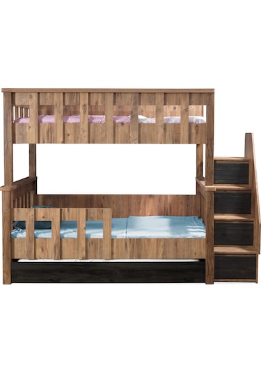 Setaymobilya Diva Mdf Profil Ranza, Diva Merdivenli Ayrılabilir 3 Lü Ranza