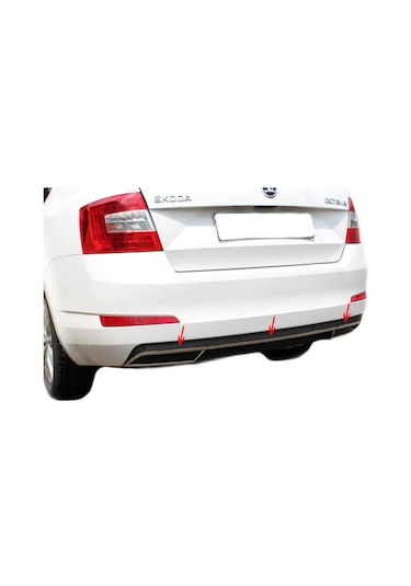 Skoda Octavia A7 Krom Difüzör Set 3 Parça 2013-2017