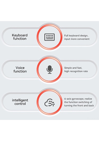 Kangvka Siyah 2.4g Kablosuz Gyroskoplu Sesli Kumanda Klavye - Entegre Klavye Ve Hareket Kontrolü - Android Tv Kutusu, Akıllı Tv Uyumlu