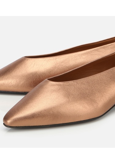 Hotiç Kadın Deri Bronz Sivri Burunlu Babet 01ayh316500a470 01ayh316500a470 Bronz