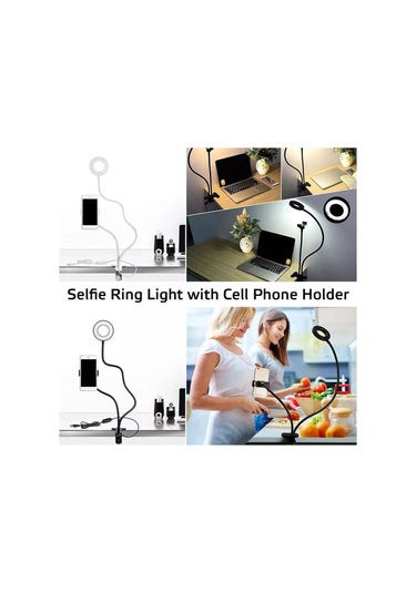 Telefon Tutucu Tripod Masa Lambası Youtuber Tripodu Usb-Led Işık