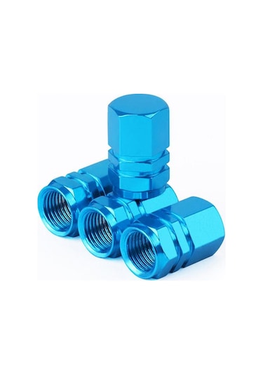 Oto Araba Sibop Kapağı Seti Altıgen 4'lü Set Mavi