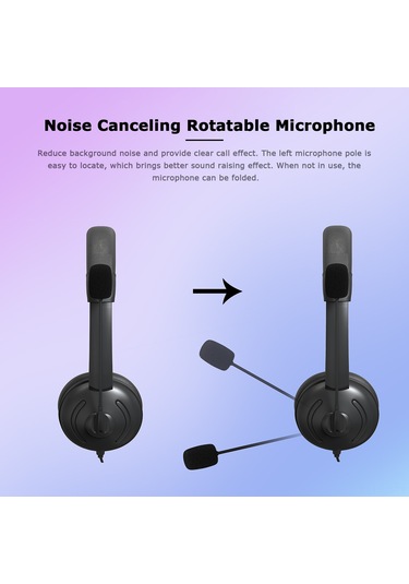 Leezsing Usb Kulaklık Mikrofon Seti - Gürültü Önleyici, Çevirmeli Mikrofonlu, Ses Kontrollü, Ofis Ve Çağrı Merkezi Kullanımı İçin