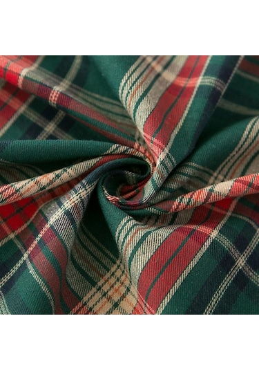 Noel Masa Örtüsü Kumaş Sanatı Amerikan Tarzı Yeşil Izgara High-end Masa Örtüsü Çay Masası Masa Örtüsü