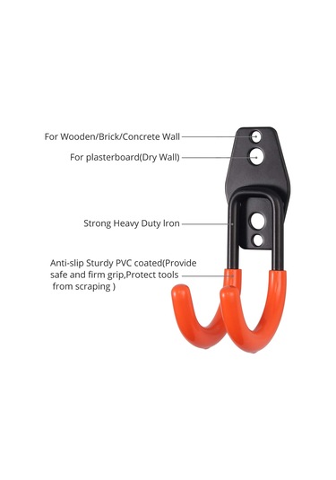 6 Adet Kullanışlı Çelik Garaj Depolama Çift Kanca Ağır Hizmet Tipi Duvar Kancası J Tipi Ağır Hizmet Tipi Kanca, Toplu Mallar, Bisikletler, Merdivenler Vb. İçin Uygundur. Çok Renkli