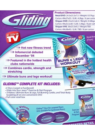 Gliding  Egzersiz Diskleri Hardwood Floor Discs