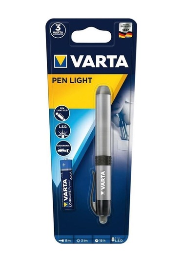 Varta Pen Light (Kalem Fener) El Feneri Gri - Siyah