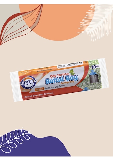 Vindex Battal Boy Çöp Torbası Siyah 75 x 90 CM