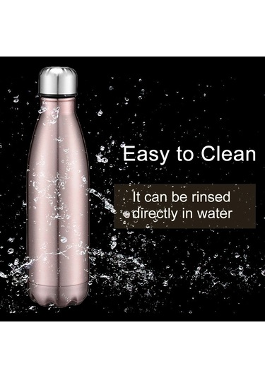 Qingmipy Paslanmaz Çelik 500ml Termos Şişe - Uzun Süre Sıcak/soğuk Tutar, 6 Renk Seçeneği
