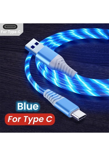Snapbuy100w Led Parlayan Usb C Kablo Huawei Xiaomi Samsung Uyumlu Hızlı Şarjblack1m