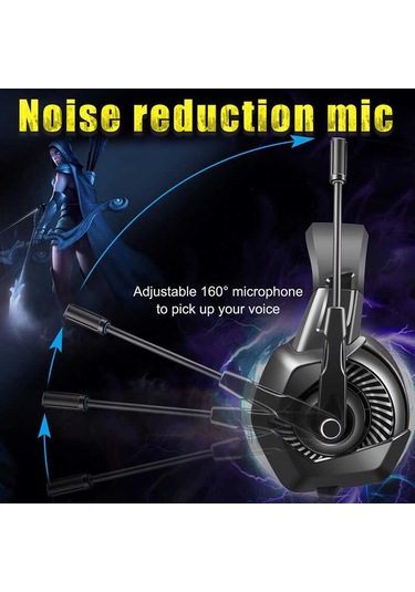 Canpay​ Onikuma K6 RGB 3.5MM Kablolu Kulak Üstü Oyuncu Kulaklığı